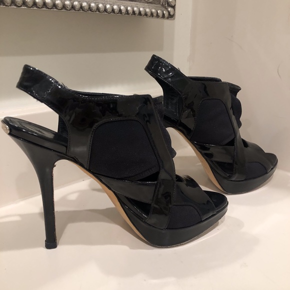 Dior Patent Leather Slingback Pumps with Mesh - Picture 2 of 5
